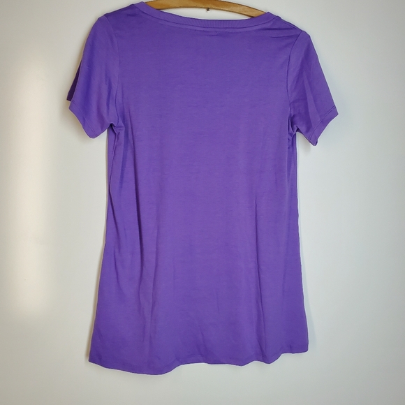 NWT 2 piece LulaRoe Christy T Purple and Navy.  Size XS - Picture 9 of 9